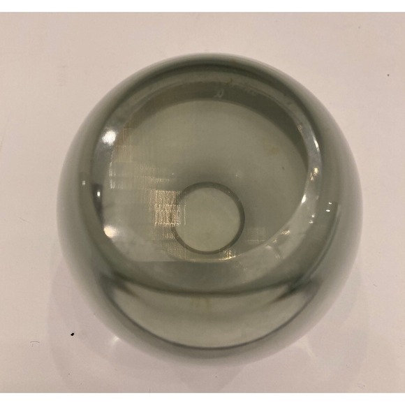 Holmegaard Smoke Gray Glass Vase Signed Per Lutken Glows Blacklight MCM 1950s - Picture 4 of 10